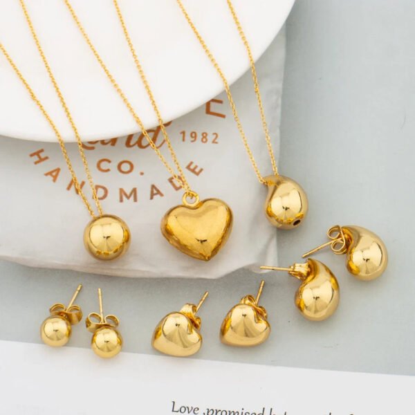 Yueming Copper Fashion Heart Jewelry Set
