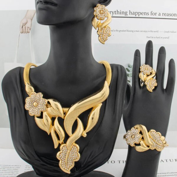 Yueming Rhinestone Luxury Bridal Jewelry Set