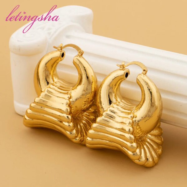 Yueming Copper Graceful Statement Earrings