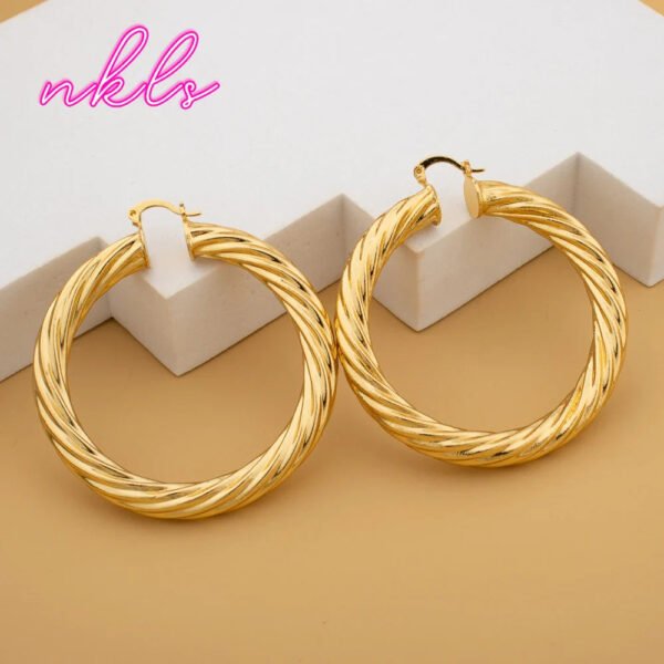 Yueming Copper Refined Statement Earrings