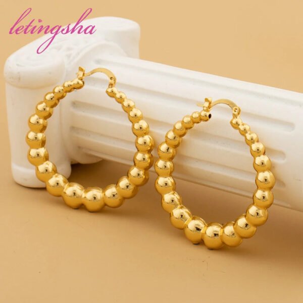 Yueming Copper Vintage Statement Earrings