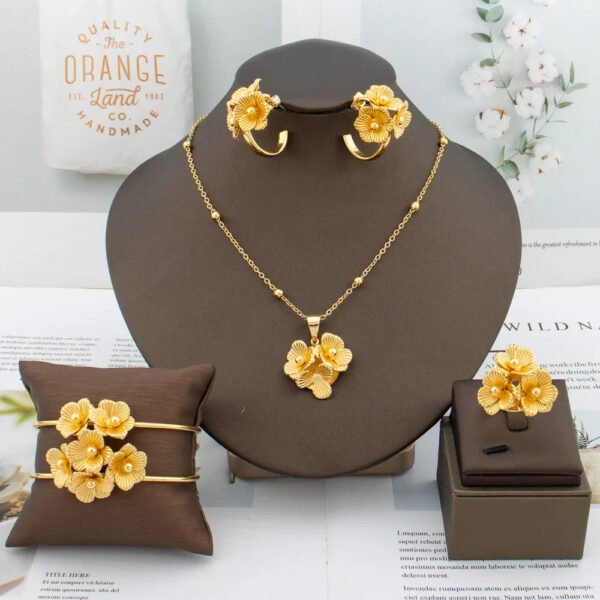 Yueming Premium Flower Jewelry Set