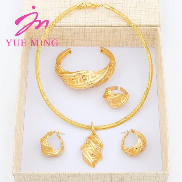 Yueming Copper Trendy Matrimonial Jewelry Set