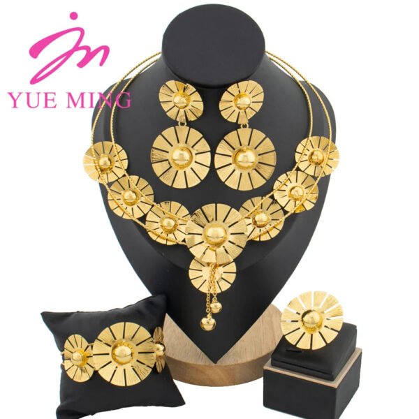 Yueming Copper Fashion Flower Jewelry Set